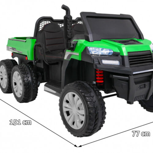 14813 Farmer Truck dla 2 dzieci biały + Napęd 4x4 + Pilot + Kiper + Audio LED