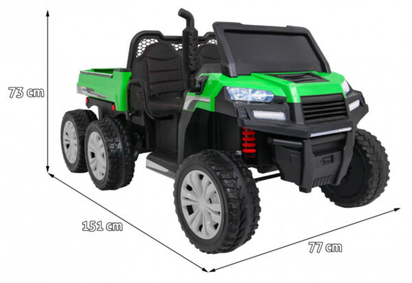 14813 Farmer Truck dla 2 dzieci biały + Napęd 4x4 + Pilot + Kiper + Audio LED