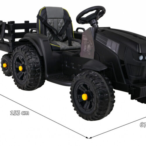 25047 Traktor Titanium Z Przyczepą Czarny / zielony / czerwony