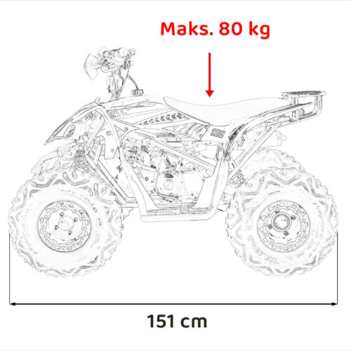 44788 Pojazd Quad Spalinowy DESERT STORM Pomarańczowy