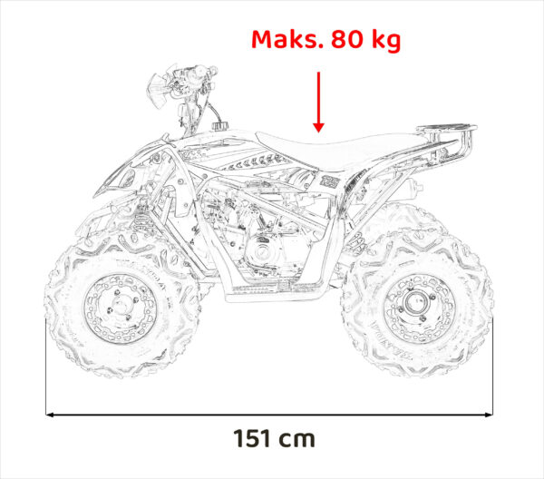 44788 Pojazd Quad Spalinowy DESERT STORM Pomarańczowy