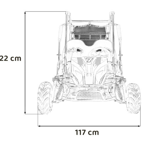 Pojazd BUGGY Spalinowy LUCKY SEVEN Pomarańczowy